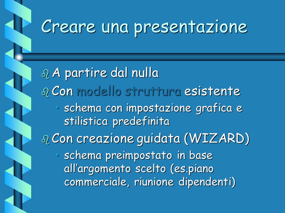 Creare una presentazione
