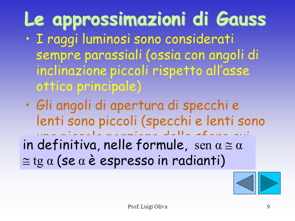 Le approssimazioni di Gauss