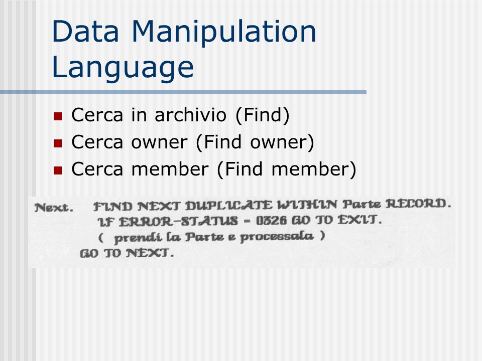 Data Manipulation Language