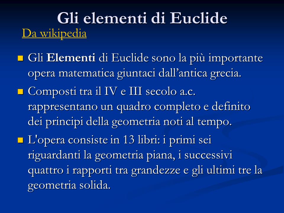 Gli elementi di Euclide