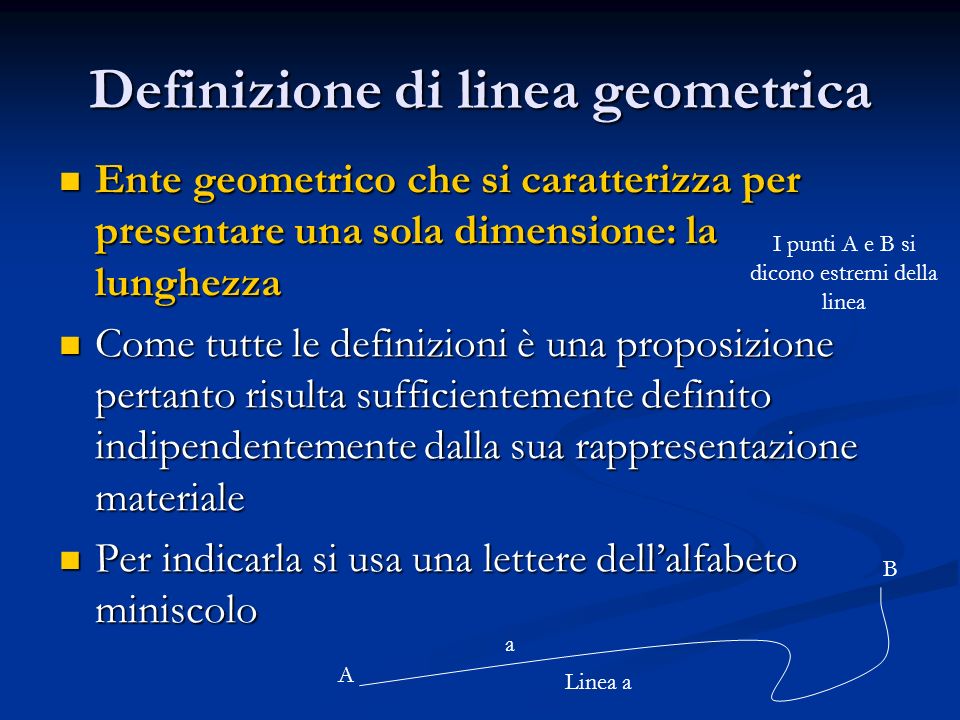 Definizione di linea geometrica