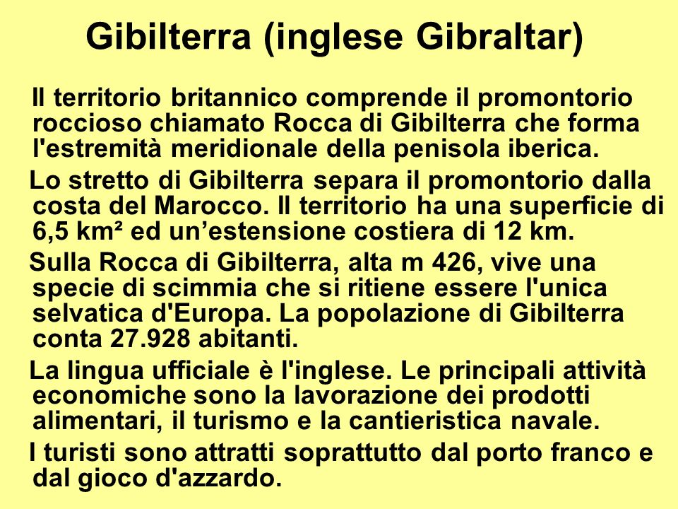 Gibilterra (inglese Gibraltar)