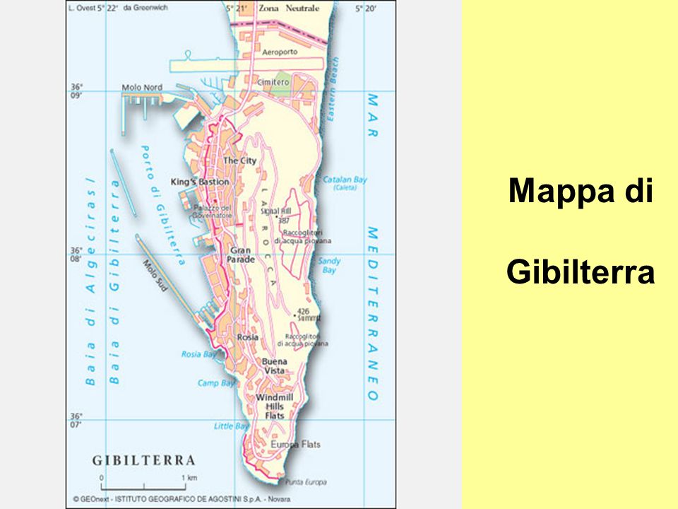 Mappa di Gibilterra