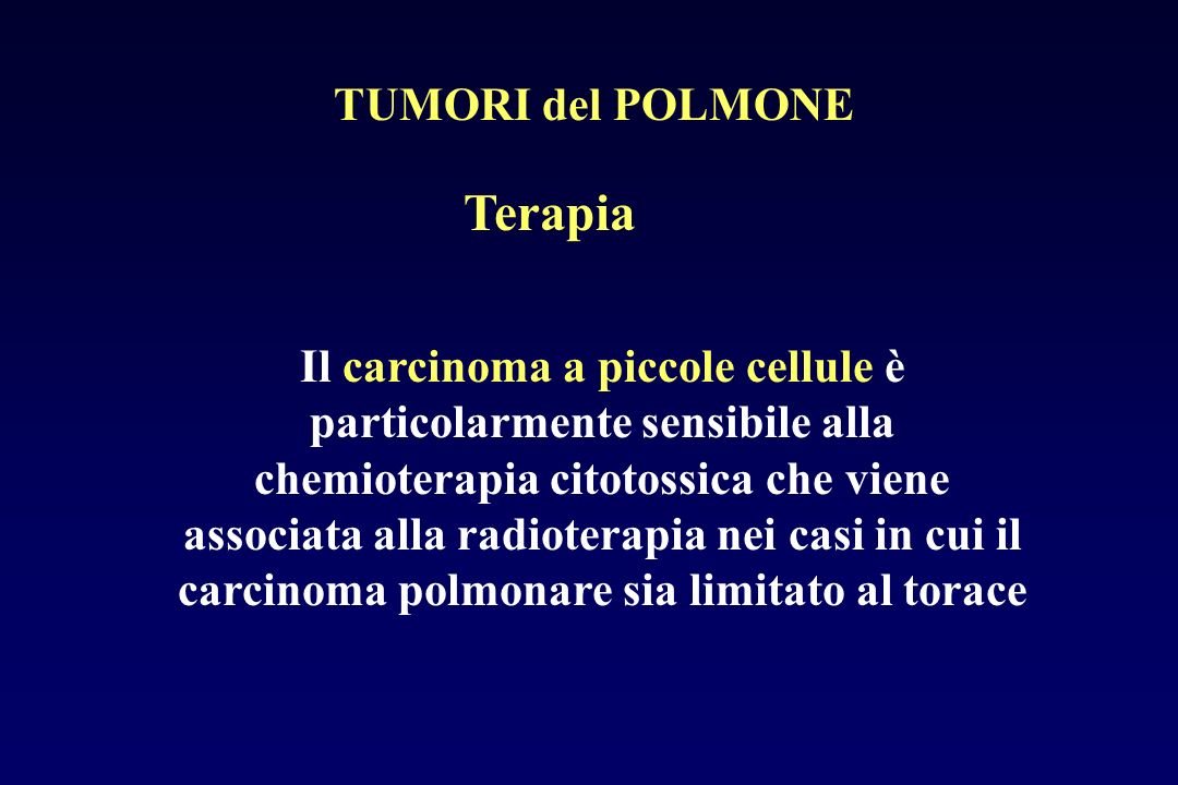 Terapia TUMORI del POLMONE