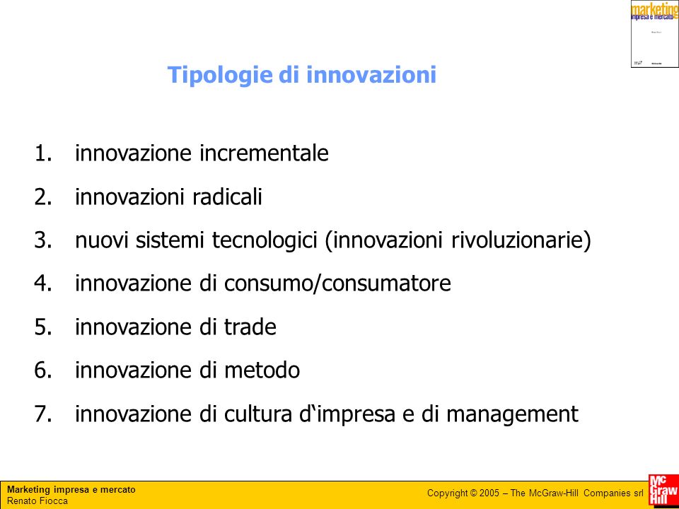 Tipologie di innovazioni