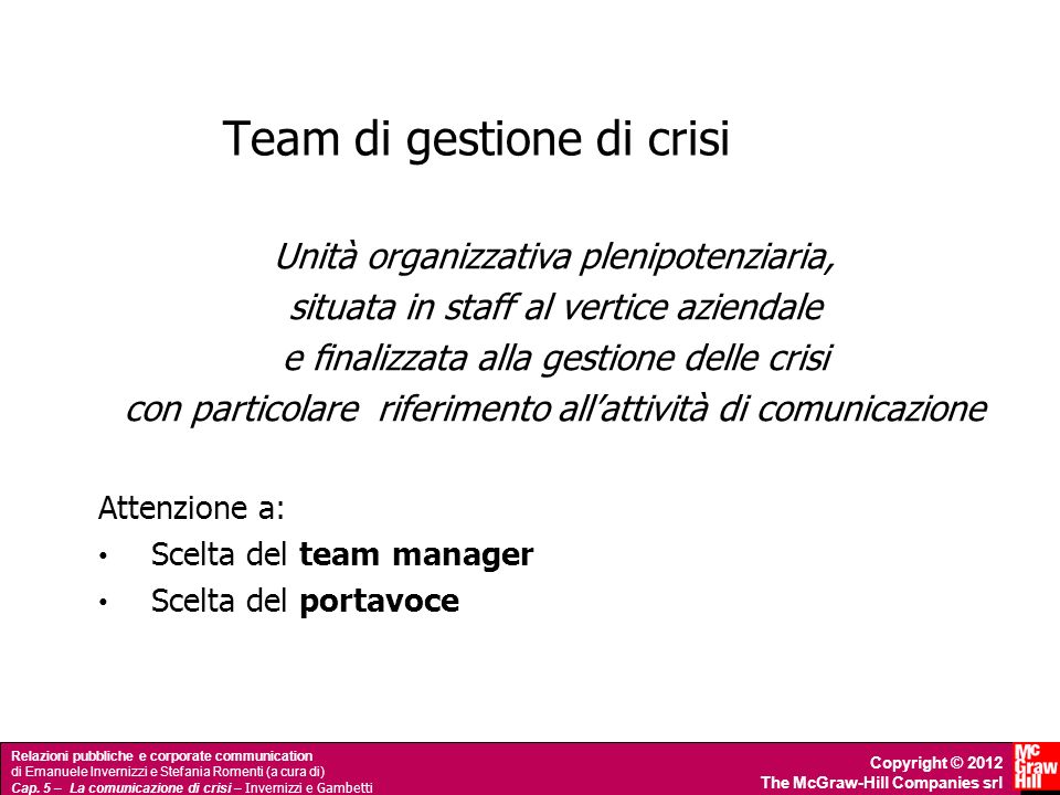 Team di gestione di crisi