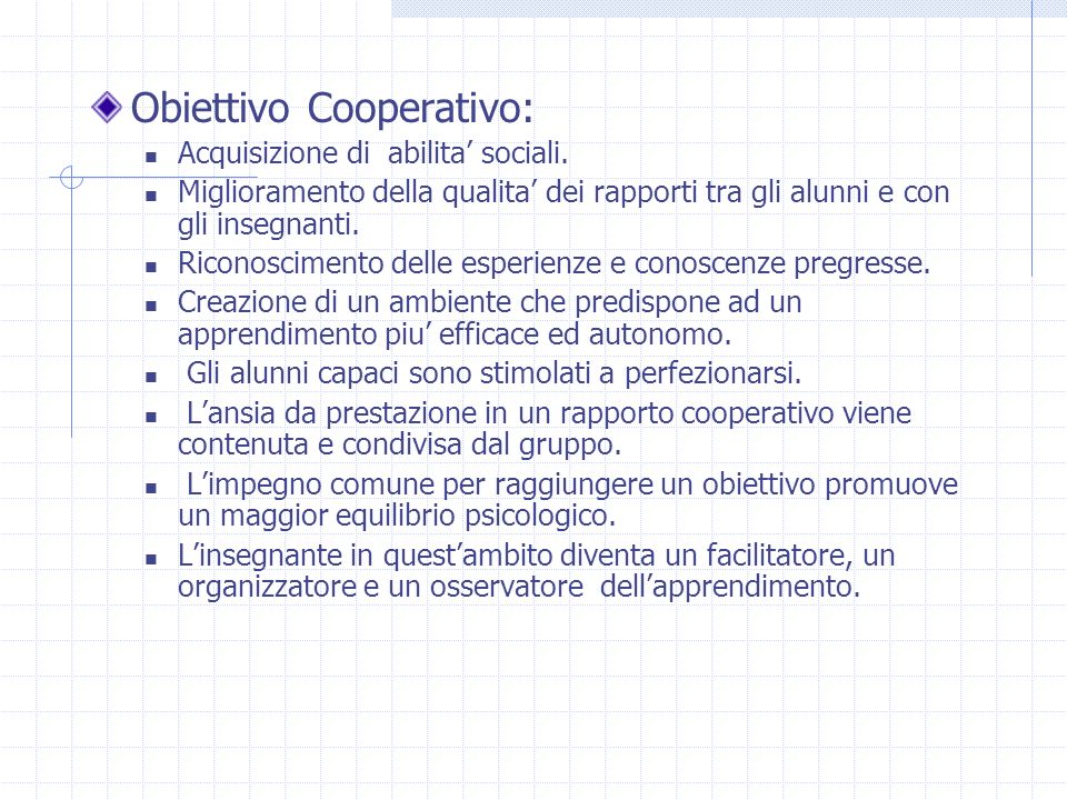 Obiettivo Cooperativo: