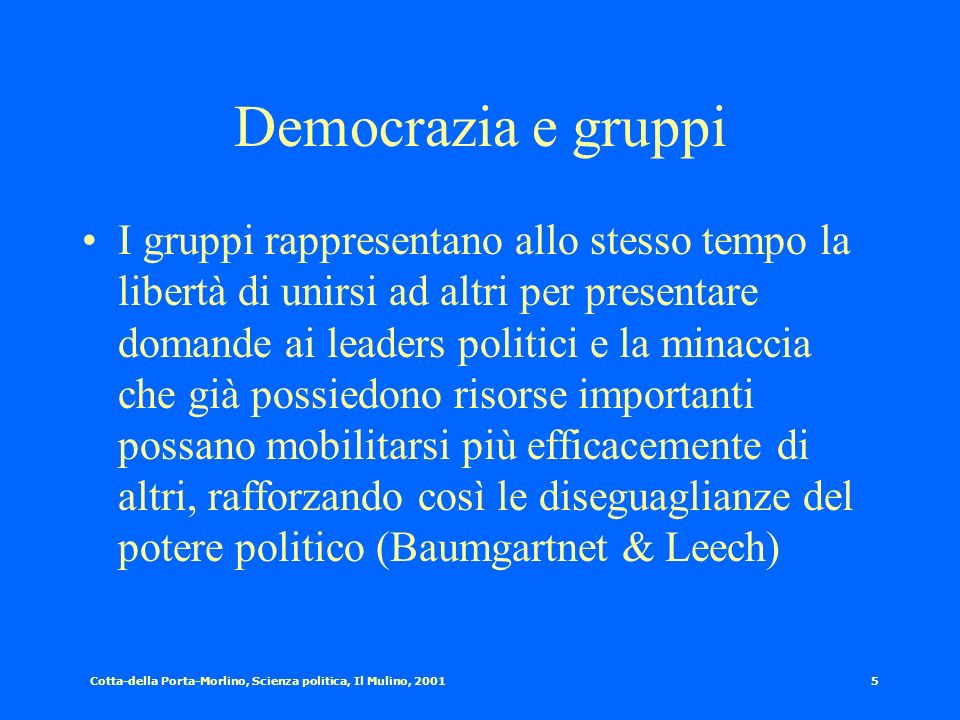 Democrazia e gruppi