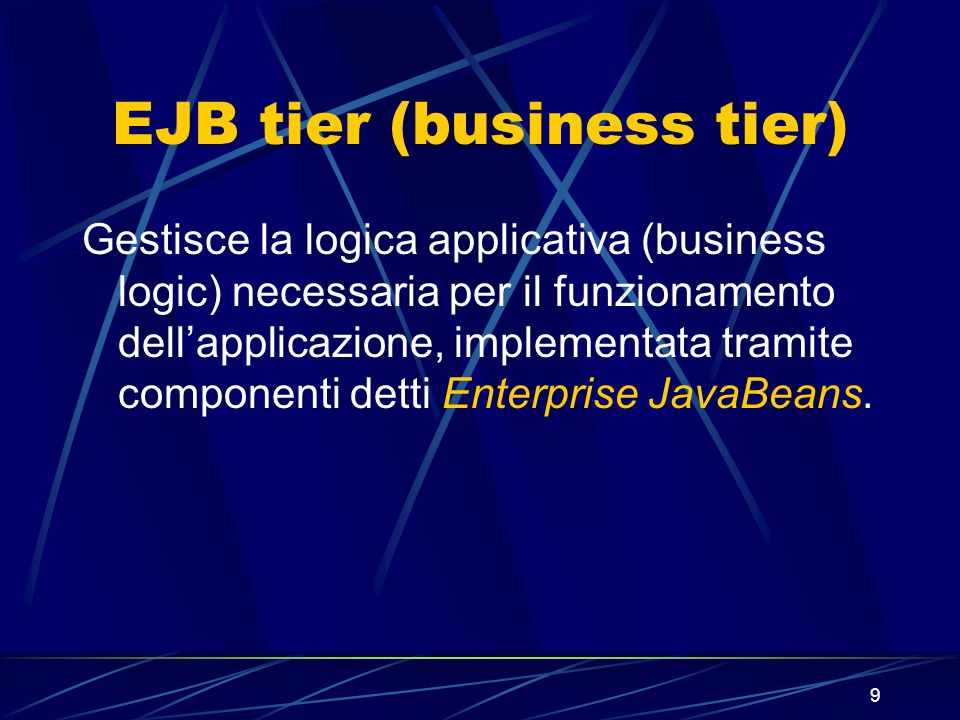 EJB tier (business tier)