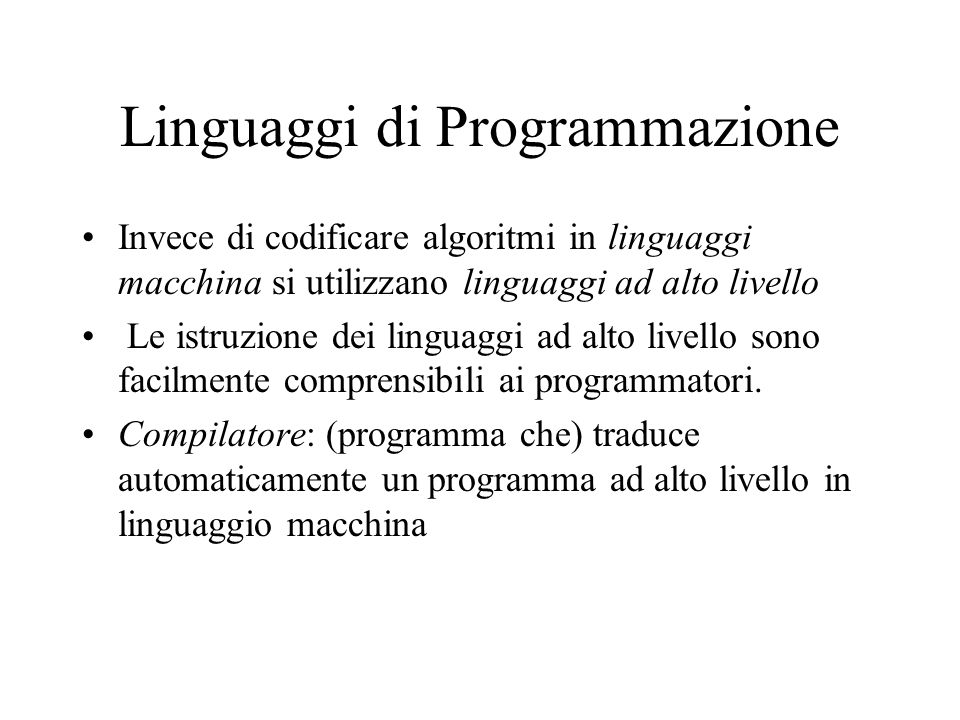 Linguaggi di Programmazione
