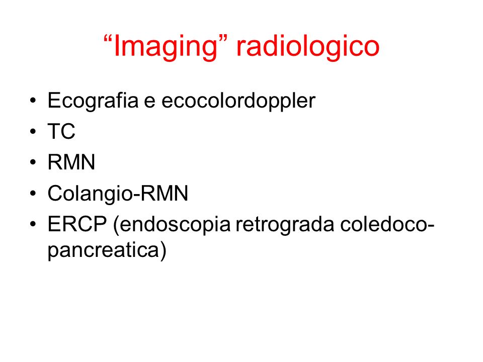 Imaging radiologico