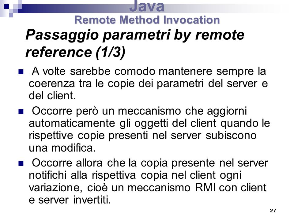 Passaggio parametri by remote reference (1/3)