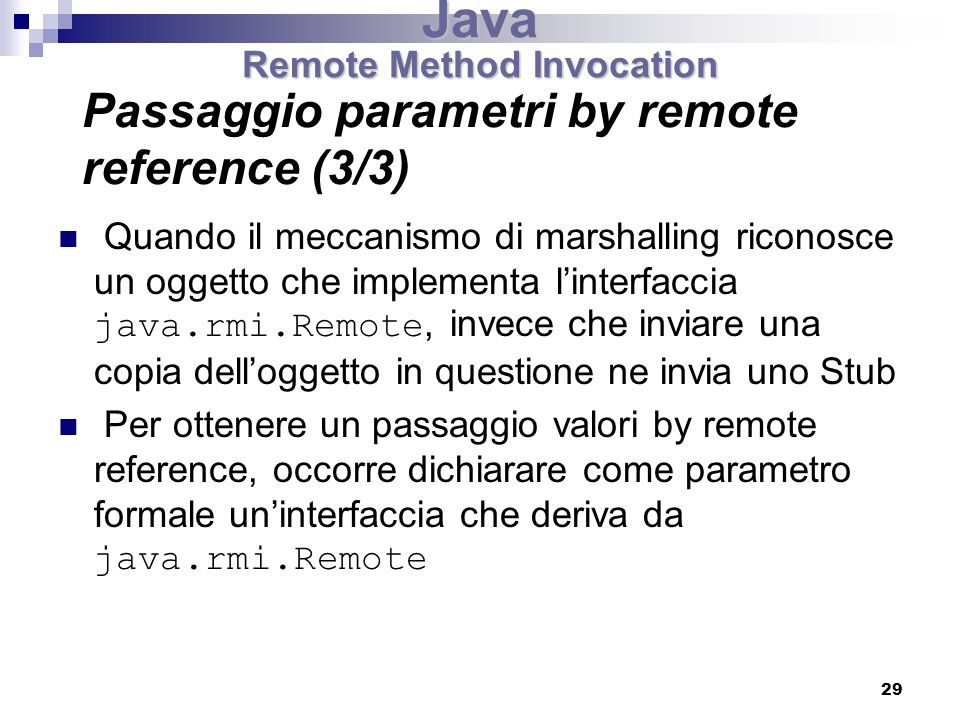 Passaggio parametri by remote reference (3/3)
