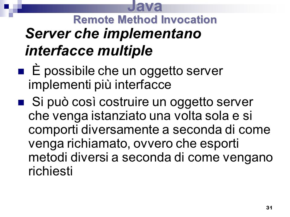 Server che implementano interfacce multiple