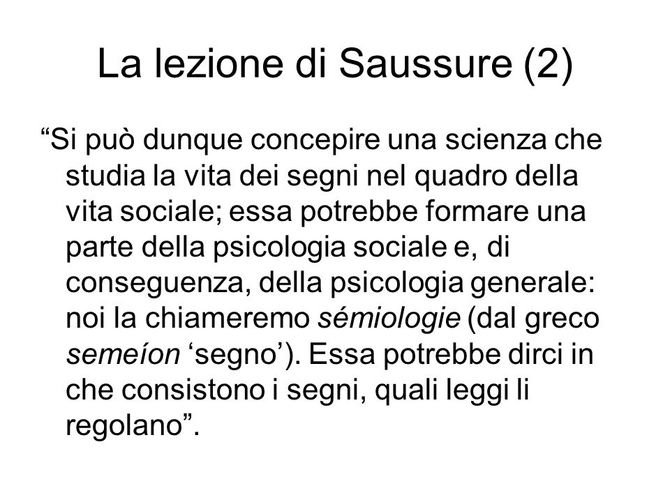La lezione di Saussure (2)