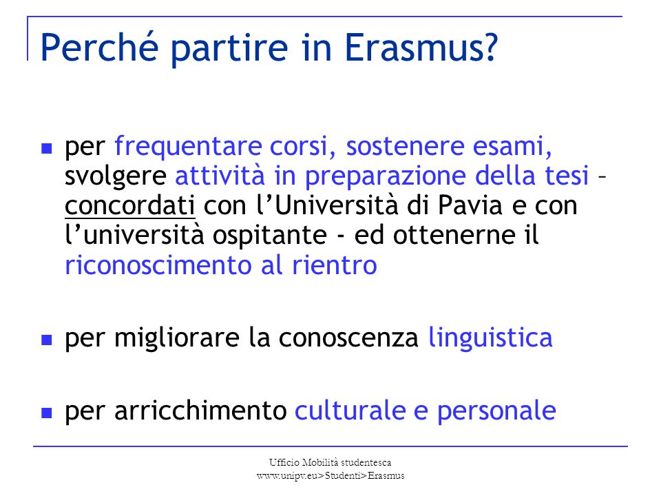 Perché partire in Erasmus