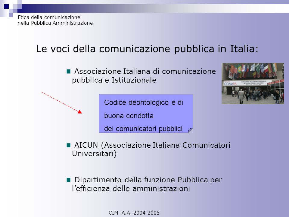 Le voci della comunicazione pubblica in Italia: