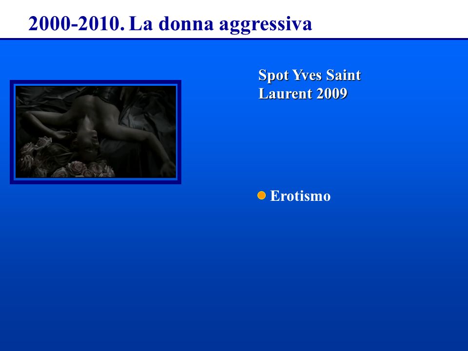La donna aggressiva Spot Yves Saint Laurent 2009 Erotismo