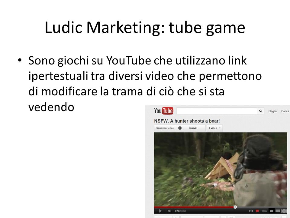 Ludic Marketing: tube game