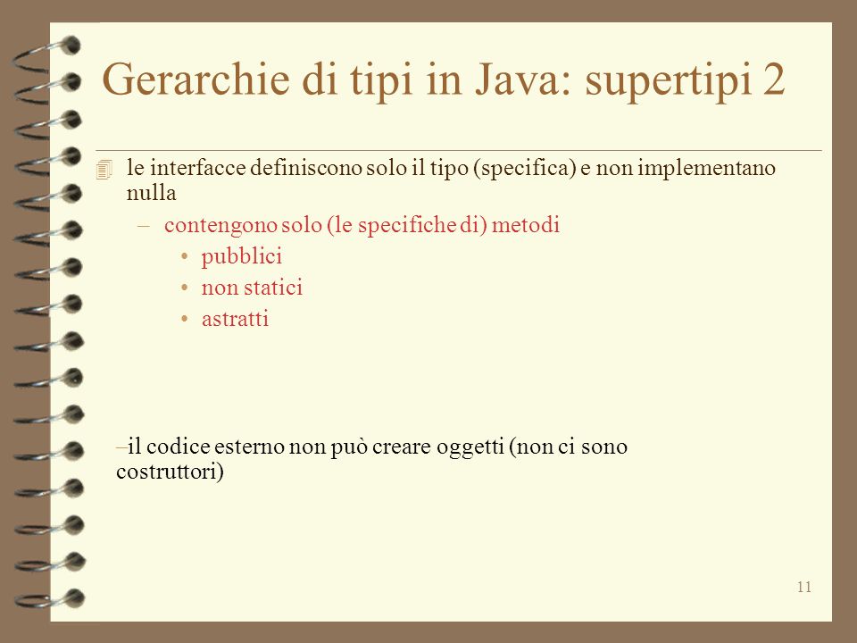 Gerarchie di tipi in Java: supertipi 2