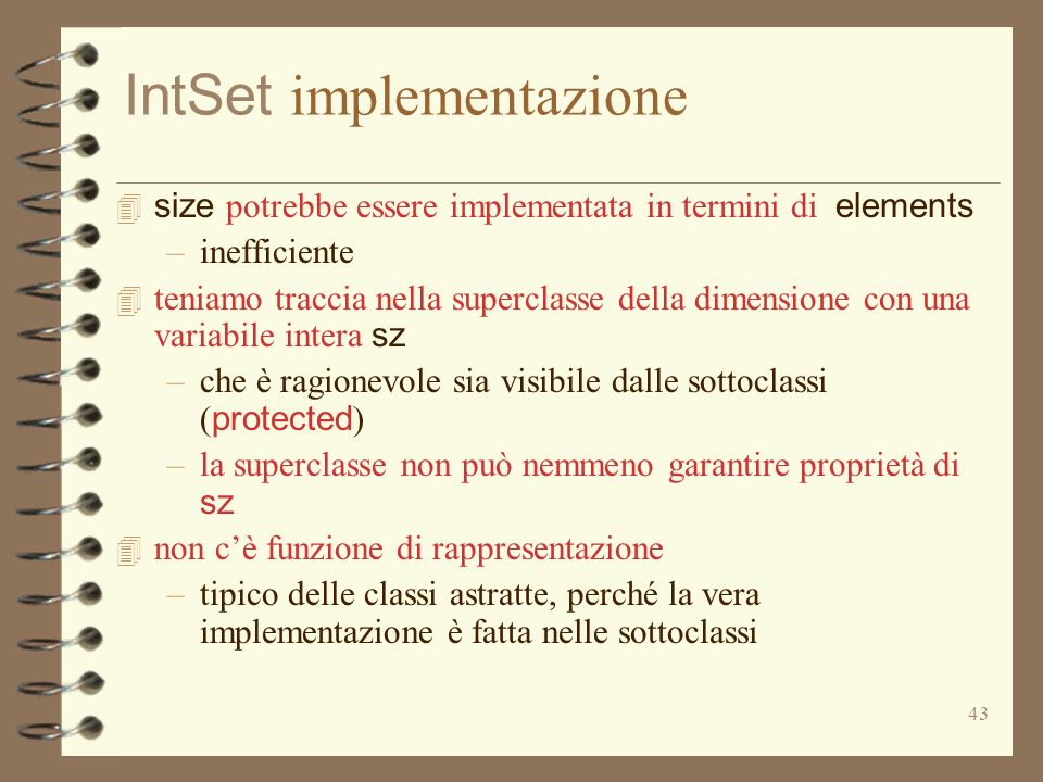 IntSet implementazione