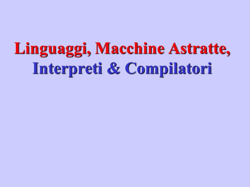 Linguaggi, Macchine Astratte, Interpreti & Compilatori