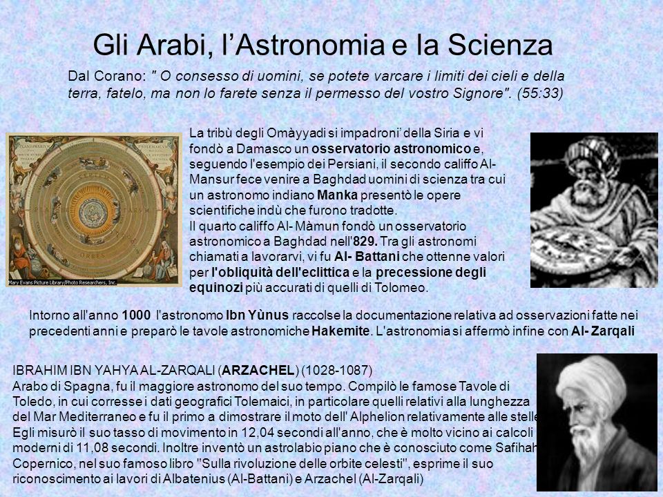 Gli Arabi, l’Astronomia e la Scienza