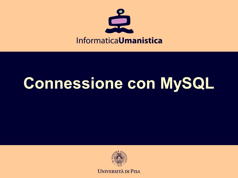Connessione con MySQL