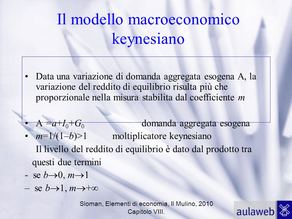 Il modello macroeconomico keynesiano
