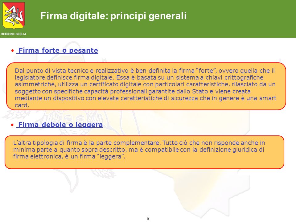 Firma digitale: principi generali