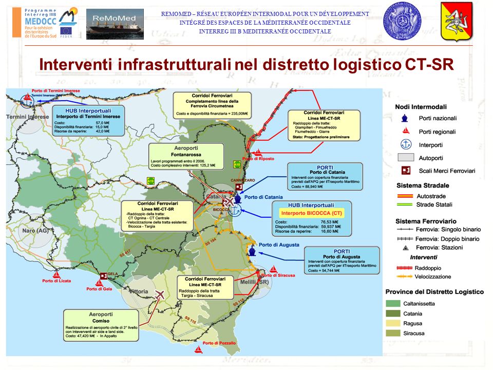 Interventi infrastrutturali nel distretto logistico CT-SR