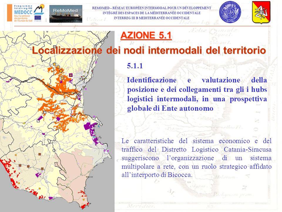 Localizzazione dei nodi intermodali del territorio