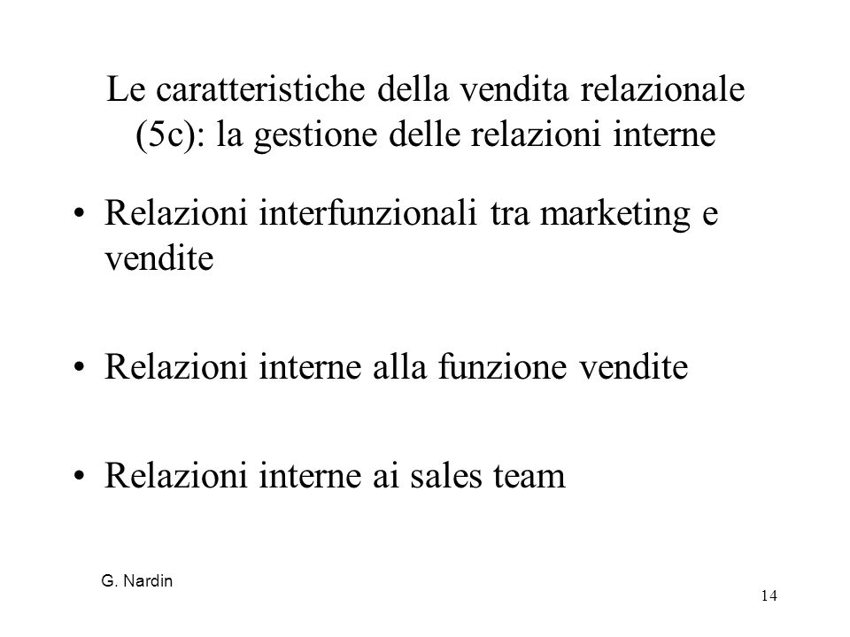 Relazioni interfunzionali tra marketing e vendite
