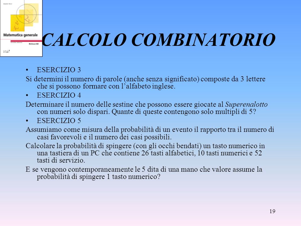 CALCOLO COMBINATORIO ESERCIZIO 3