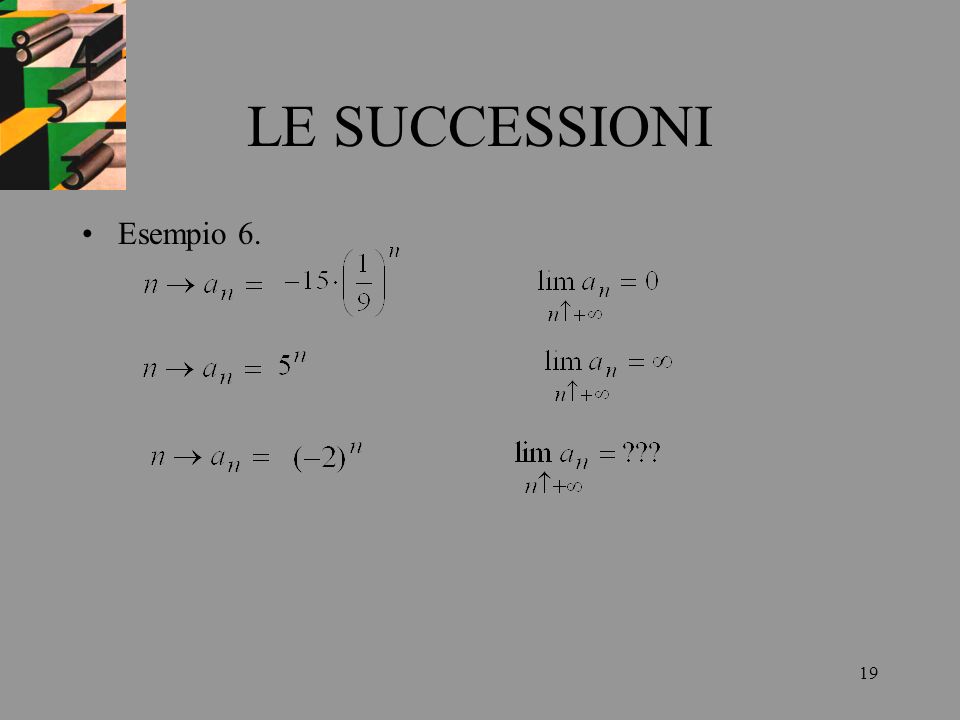 LE SUCCESSIONI Esempio 6.