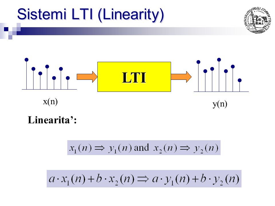 Sistemi LTI (Linearity)