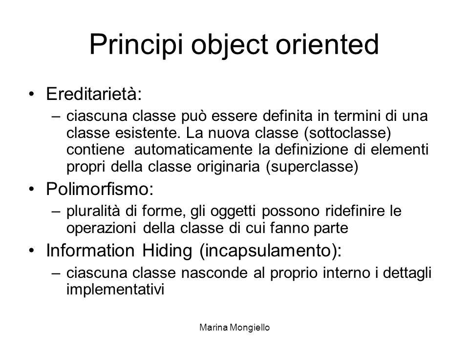 Principi object oriented