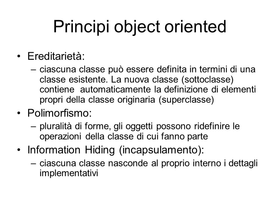 Principi object oriented