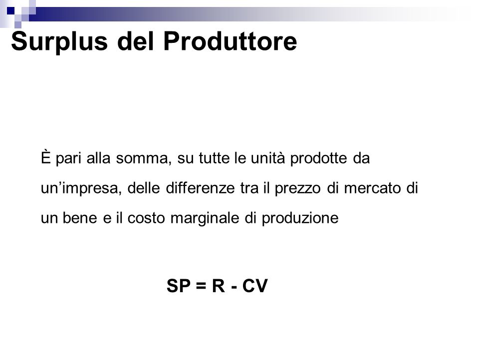 Surplus del Produttore