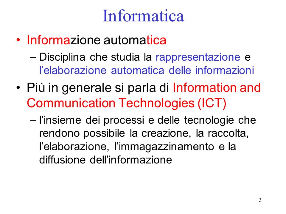 Informatica Informazione automatica
