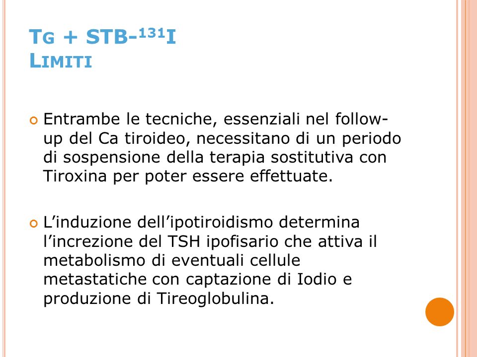 Tg + STB-131I Limiti