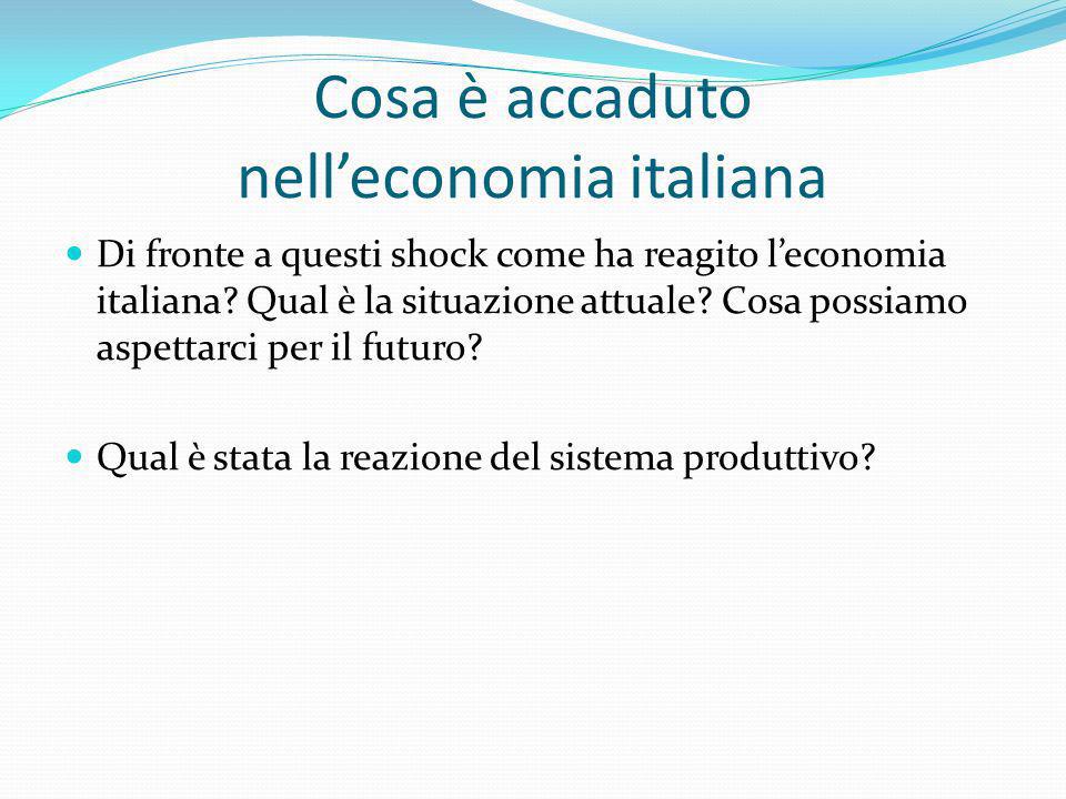 Cosa è accaduto nell’economia italiana