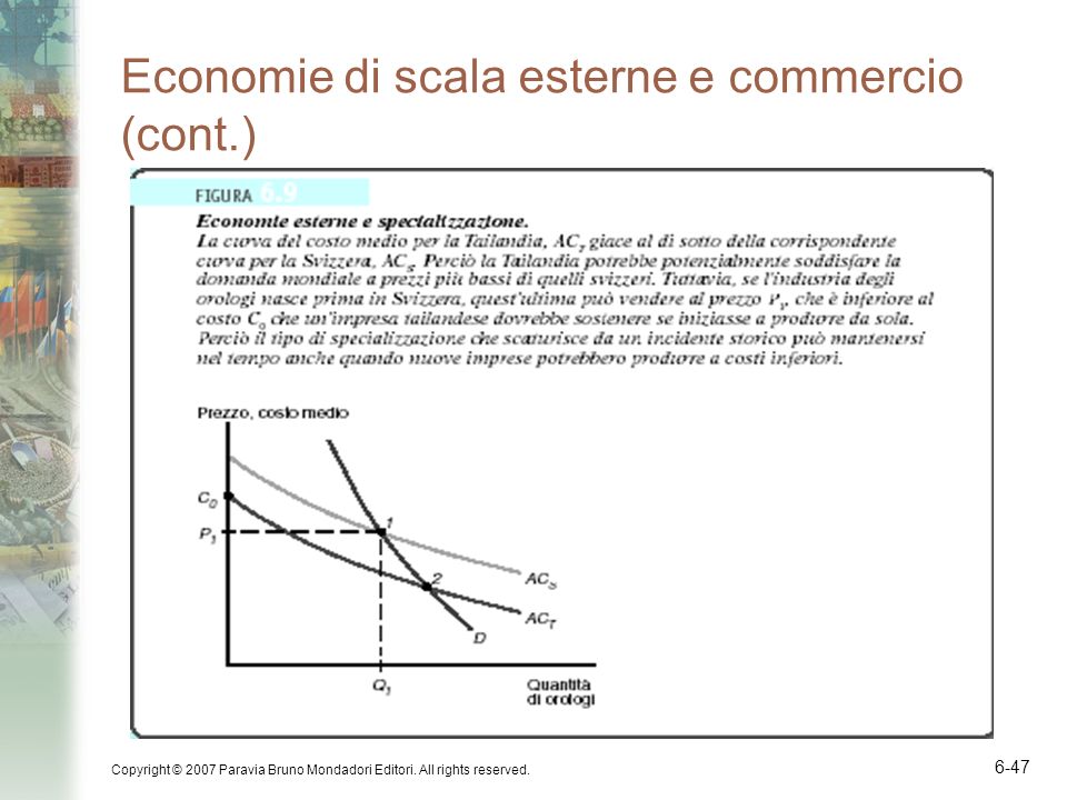 Economie di scala esterne e commercio (cont.)