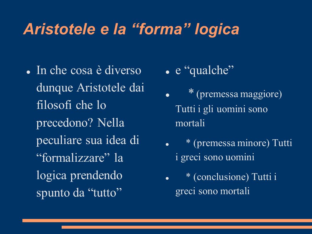 Aristotele e la forma logica