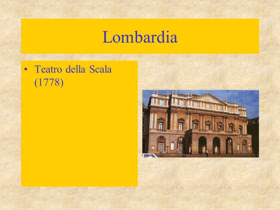 Lombardia Teatro della Scala (1778)