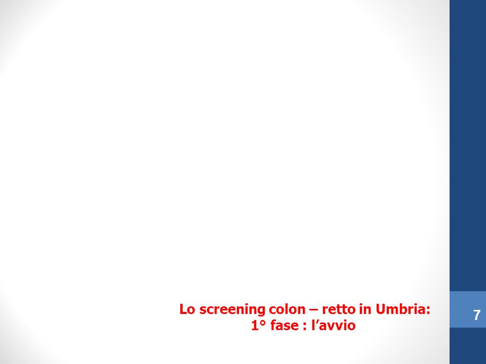 Lo screening colon – retto in Umbria: