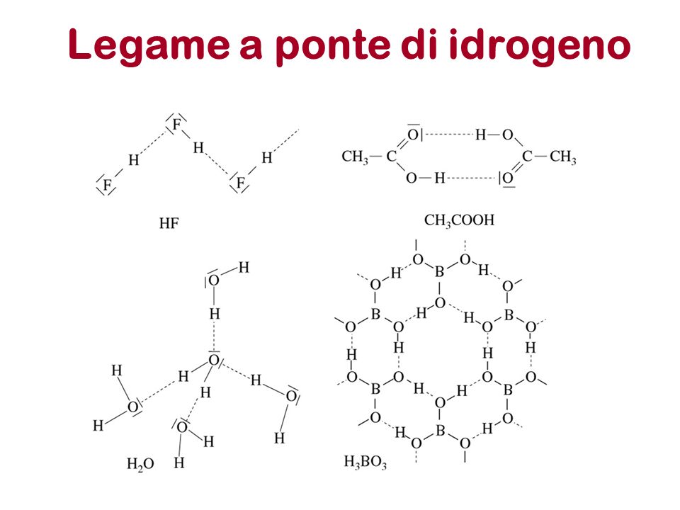 Legame a ponte di idrogeno