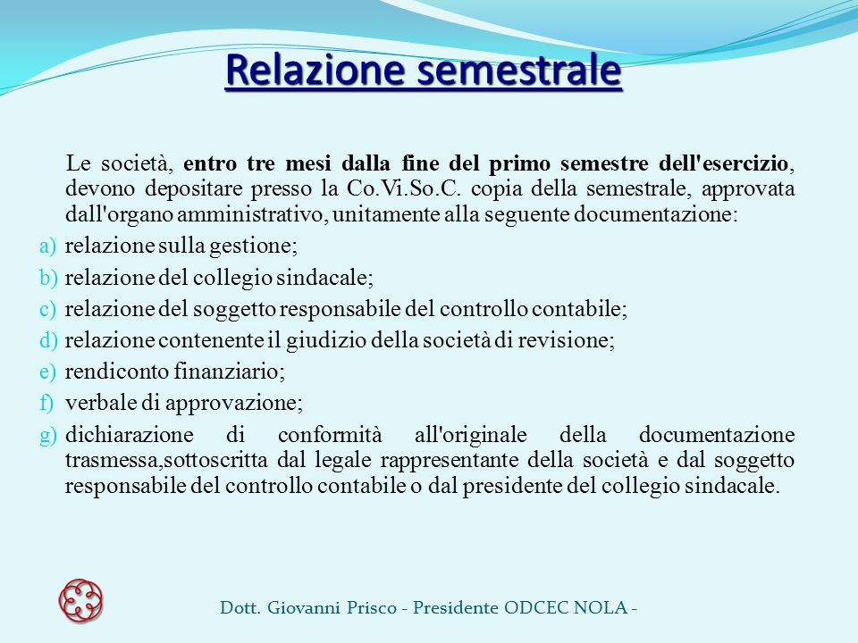 Dott. Giovanni Prisco - Presidente ODCEC NOLA - - Ppt Scaricare