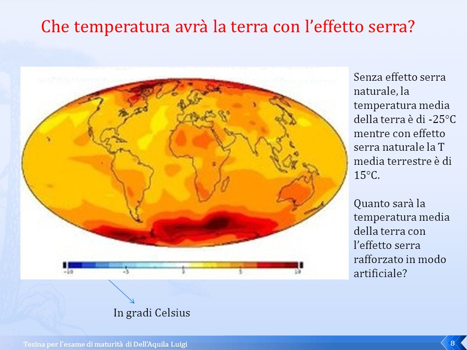 Che temperatura avrà la terra con l’effetto serra