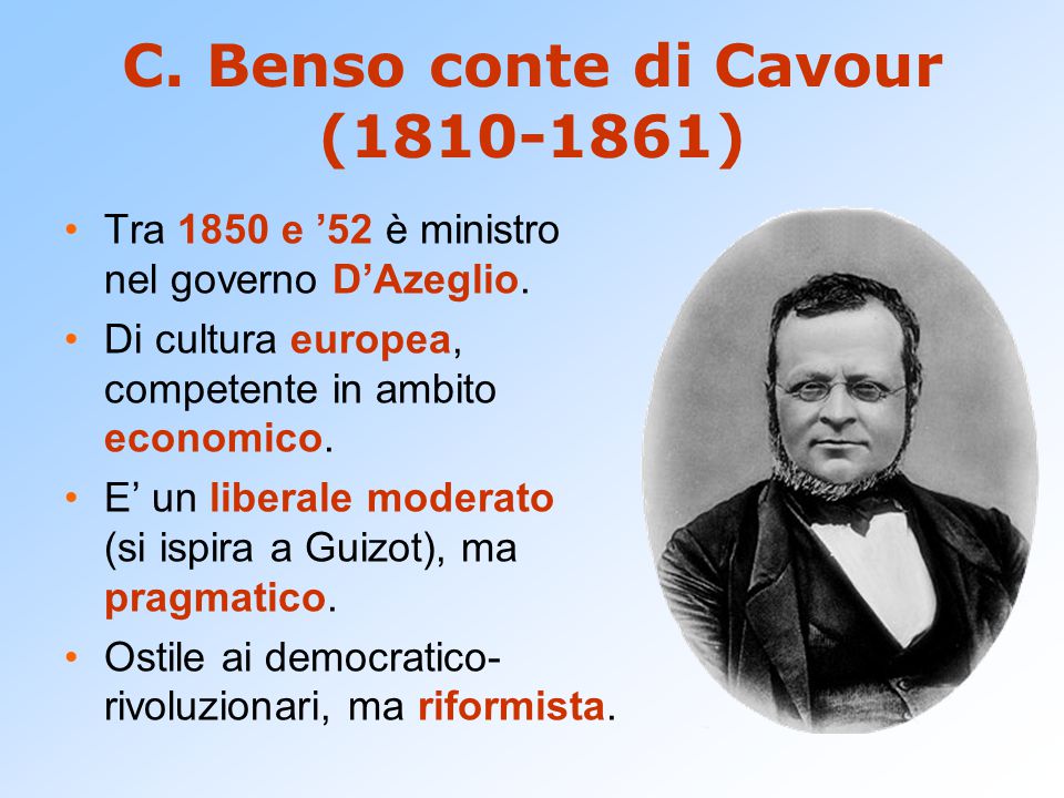 C. Benso conte di Cavour ( )